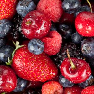 Close up image of fresh berry fruits